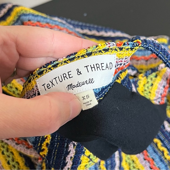 Texture & Thread by Madewell Tie Shoulder Tank Top in Rainbow Crochet - Lined - Picture 8 of 13